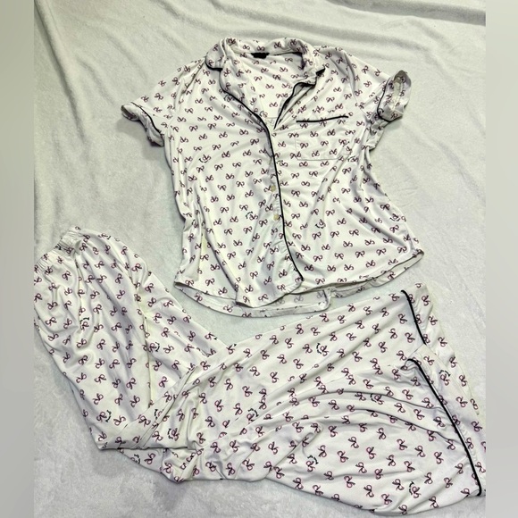 Kate Spade Pijama Set white and Black bows - Picture 5 of 14